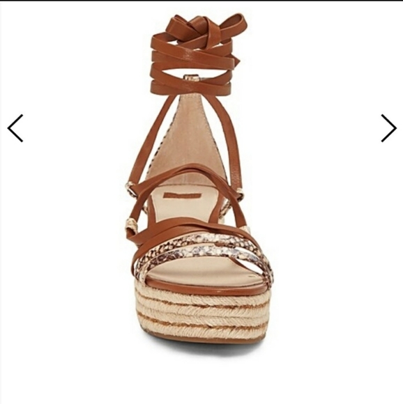 NWOT Louise et Cie Renz Platform Espidrills Wedge Sandals Snake Print Leather 9M - Picture 4 of 15